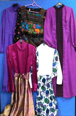 Lot 33 - Five c.1970's lady's dresses (5)