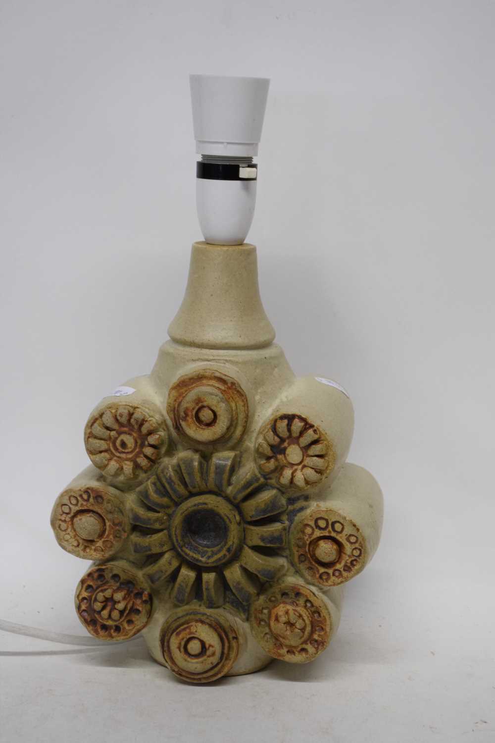 Lot 407 - Bernard Rooke, Studio pottery table lamp of...