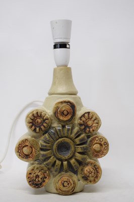 Lot 407 - Bernard Rooke, Studio pottery table lamp of...
