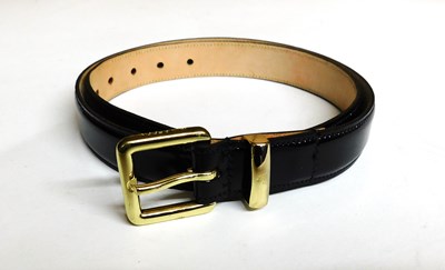 Lot 132 - A lady's Mulberry black patent leather belt...