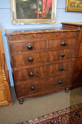 Lot 363 - Victorian mahogany chest of two short over...