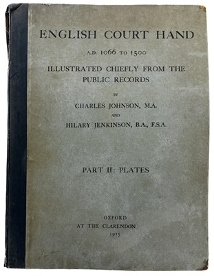 Lot 1180 - CHARLES JOHNSON AND HILARY JENKINSON: ENGLISH...