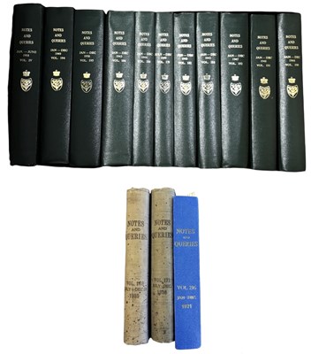 Lot 1090 - ONE BOX: NOTES AND QUERIES, various volumes Ex...