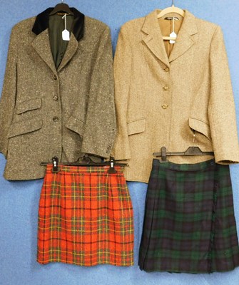 Lot 76 - Two lady's jackets and two kilts to include a...