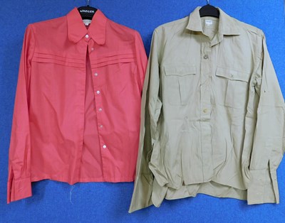 Lot 54 - Two lady's shirts, to include a beige safari...