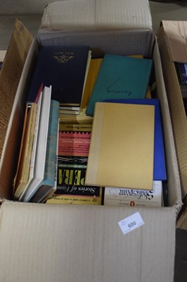 Lot 600 - ONE BOX OF MIXED BOOKS