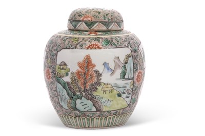 Lot 161 - A Chinese porcelain jar and cover late 19th...