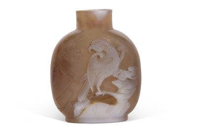 Lot 177 - A fine Chinese Cameo snuff bottle with inlaid...