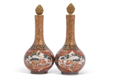 Lot 179 - A fine pair of Japanese porcelain scent...