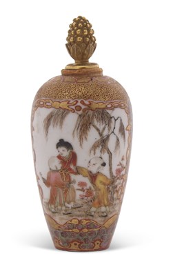 Lot 190 - A fine Japanese porcelain scent bottle with...