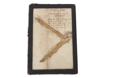 Lot 191 - A framed letter from Sir Walter Scott at...