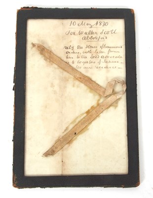 Lot 191 - A framed letter from Sir Walter Scott at...