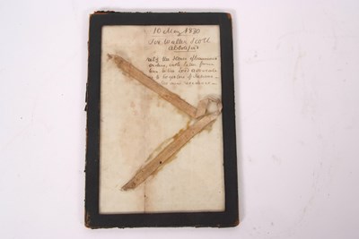 Lot 191 - A framed letter from Sir Walter Scott at...