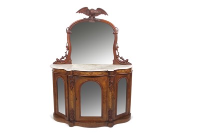 Lot 559 - A small Victorian side cabinet with arched...