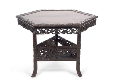 Lot 566 - 19th Century Chinese hardwood centre table...