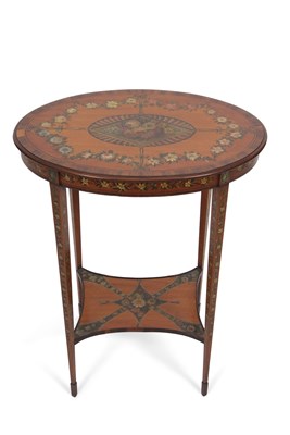 Lot 551 - A late 19th Century satin wood and floral...