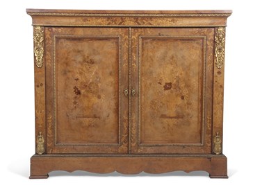 Lot 554 - A Victorian walnut and floral inlaid side...