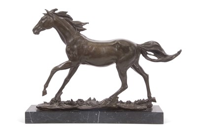 Lot 504 - A 20th Century hollow bronze model  of a...