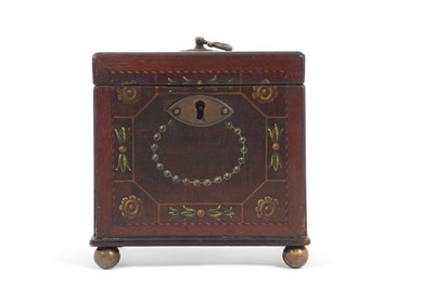 Lot 514 - A Georgian mahogany and painted small tea...