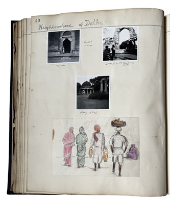 Lot 878 - An exquisite scrap album, titled 'VISIT OF MY...