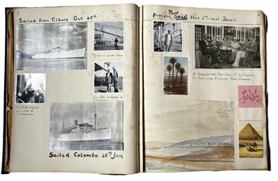 Lot 878 - An exquisite scrap album, titled 'VISIT OF MY...