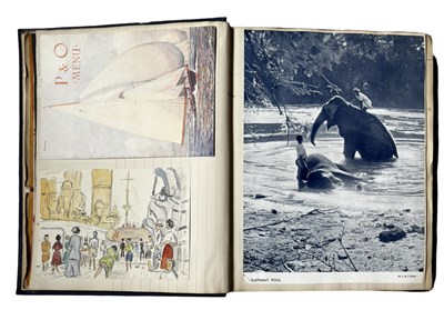 Lot 878 - An exquisite scrap album, titled 'VISIT OF MY...