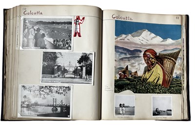 Lot 878 - An exquisite scrap album, titled 'VISIT OF MY...
