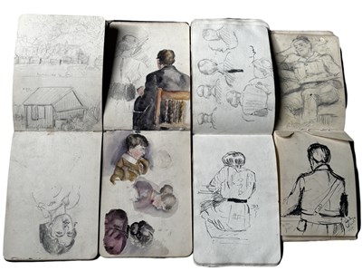 Lot 1114 - Four unattributed sketchbooks, containing...