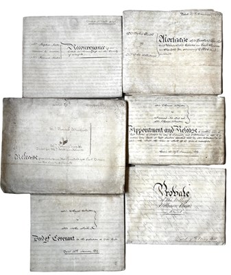 Lot 1218 - ONE PACKET: Various 19th century vellum...