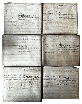 Lot 1209 - ONE PACKET: Various 19th century vellum...