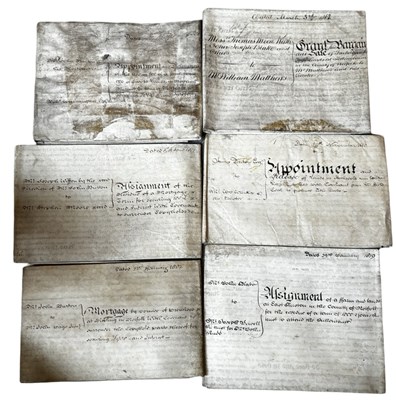 Lot 1210 - ONE PACKET: Various 19th century vellum...