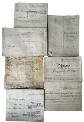 Lot 1215 - ONE PACKET: Various 19th century vellum...