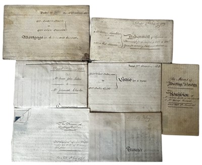 Lot 1214 - ONE PACKET: Various 19th century vellum...