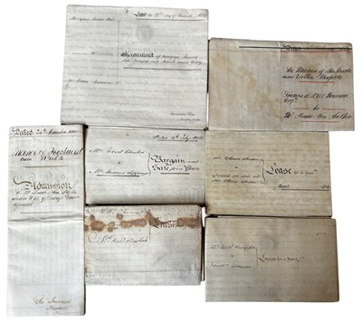 Lot 1216 - ONE PACKET: Various 19th century vellum...