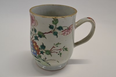 Lot 350 - An 18th Century Chinese famille rose tankard,...