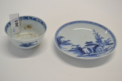 Lot 361 - An 18th Century Chinese tea bowl and saucer...