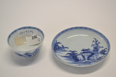 Lot 362 - An 18th Century Chinese porcelain tea bowl and...