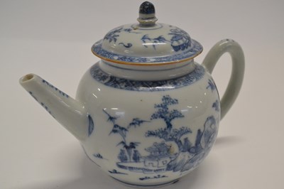 Lot 373 - A Chinese porcelain teapot and cover, Quinlong...