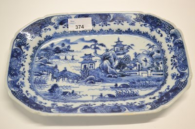 Lot 374 - An 18th Century Chinese porcelain dish of...