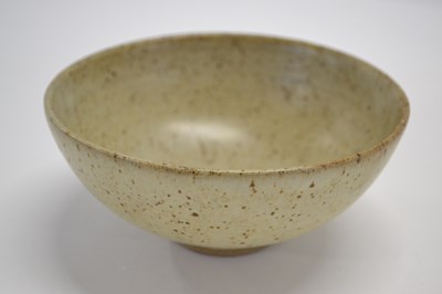 Lot 376 - An Oriental Studio Pottery bowl with a mottled...