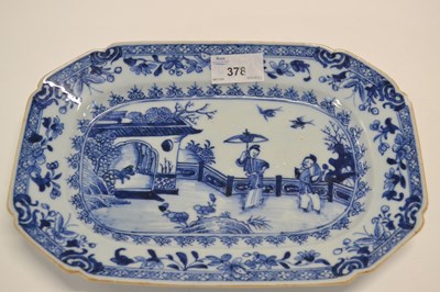 Lot 378 - A 19th Century Chinese porcelain rectangular...