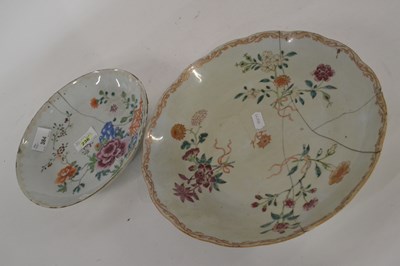 Lot 384 - An 18th Century Chinese porcelain dish with...