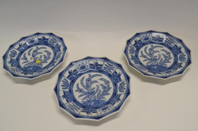 Lot 385 - A group of thee plates of shaped form...