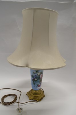 Lot 398 - A late 19th Century table lamp, the glass body...