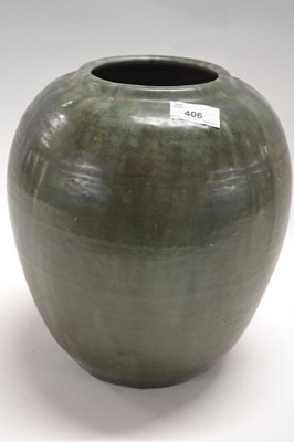 Lot 406 - A large Upchurch vase of baluster form with a...