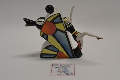 Lot 409 - A flapper girl teapot designed by Lorna Bailey,...