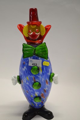 Lot 413 - A Murano clown in typical colours, 38cm high