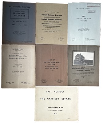 Lot 1257 - ONE PACKET: Sales particulars for various...