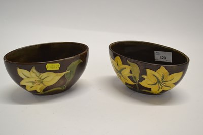 Lot 420 - Two small mid 20th Century Moorcroft bowls,...