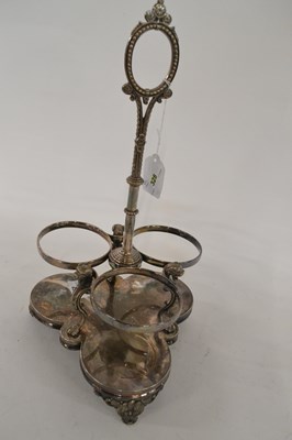 Lot 438 - A Victorian silver plated bottle holder,...